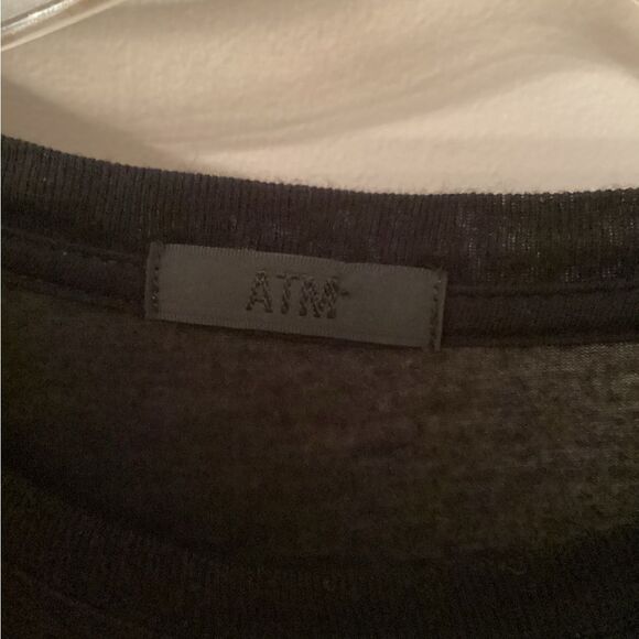 ATM ANTHONY THOMAS MELILLO SIZE LARGE BLACK LONG SLEEVE MODAL MAXI DRESS - Picture 7 of 9